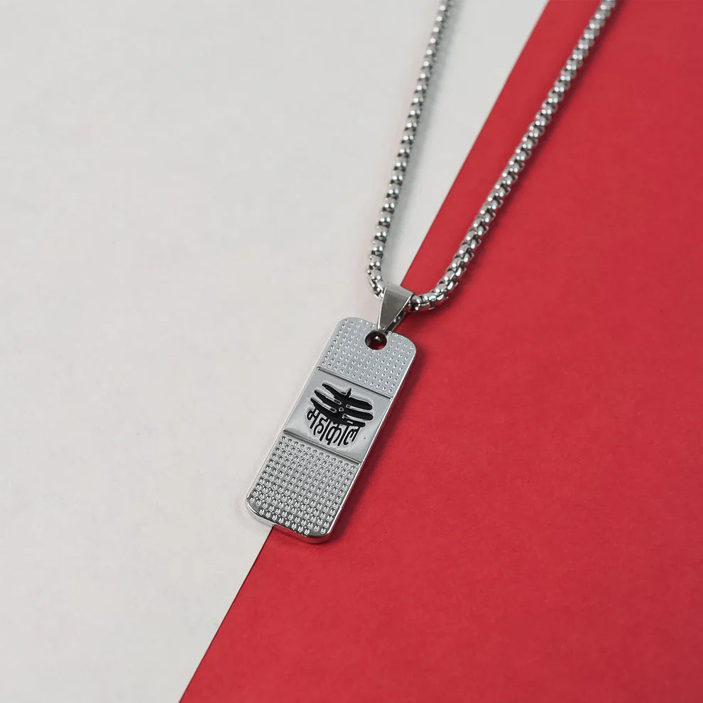 🔱 Stainless Steel Mahakaal Locket – Premium Quality Shiv Pendant for Men
